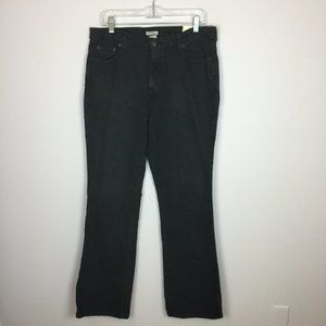 NWT St. John's Bay Straight Bootcut Jeans Size 16 Womans High Rise Faded Black